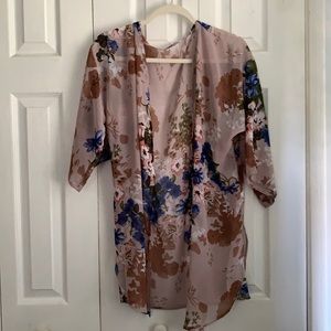 Pink Floral Kimono